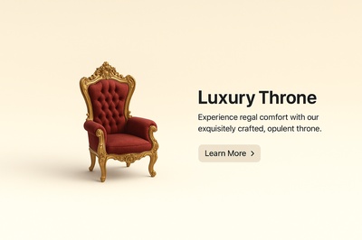 Luxurious Throne Displayed with Elegant Design Elements