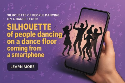 Dynamic Dancing Silhouette Smartphone Advertisement