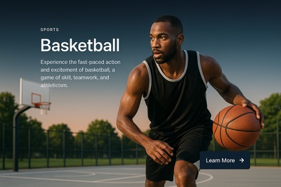Stylish Basketball Design for Web Page
