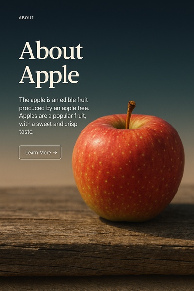 Stylish Web Page Design Featuring an Apple