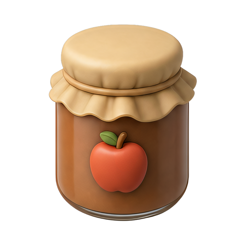 homemade apple butter jar
