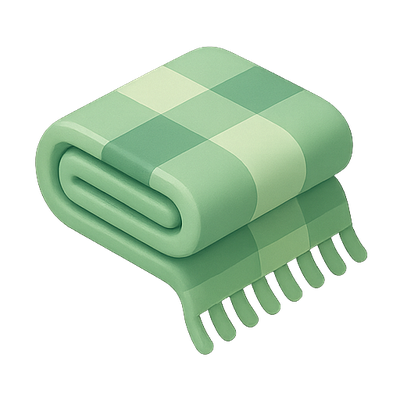 Stylized Graphic of a Cozy Blanket with a Checkered Pattern