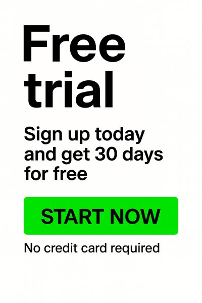 Promotional Call-to-Action for Free Trial Signup