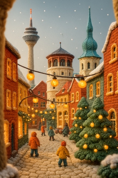 Christmas Night in Düsseldorf: A Cozy Yarn Wonderland