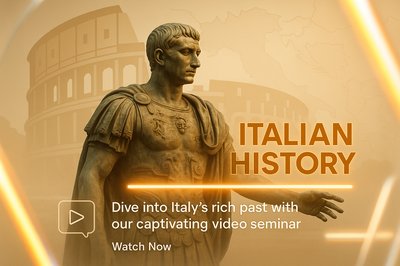 Promotional Graphic for Italian History Video Seminar