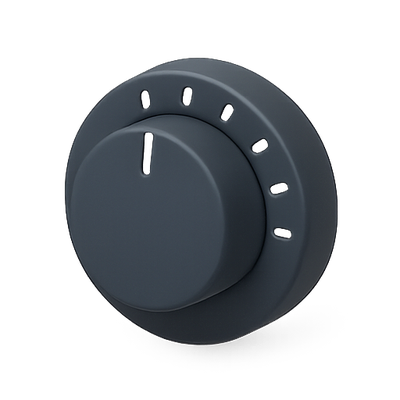 Stylish Dark Gray Control Dial with Minimalist Design