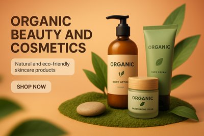 Natural Skincare Product Display for Eco-Friendly Beauty