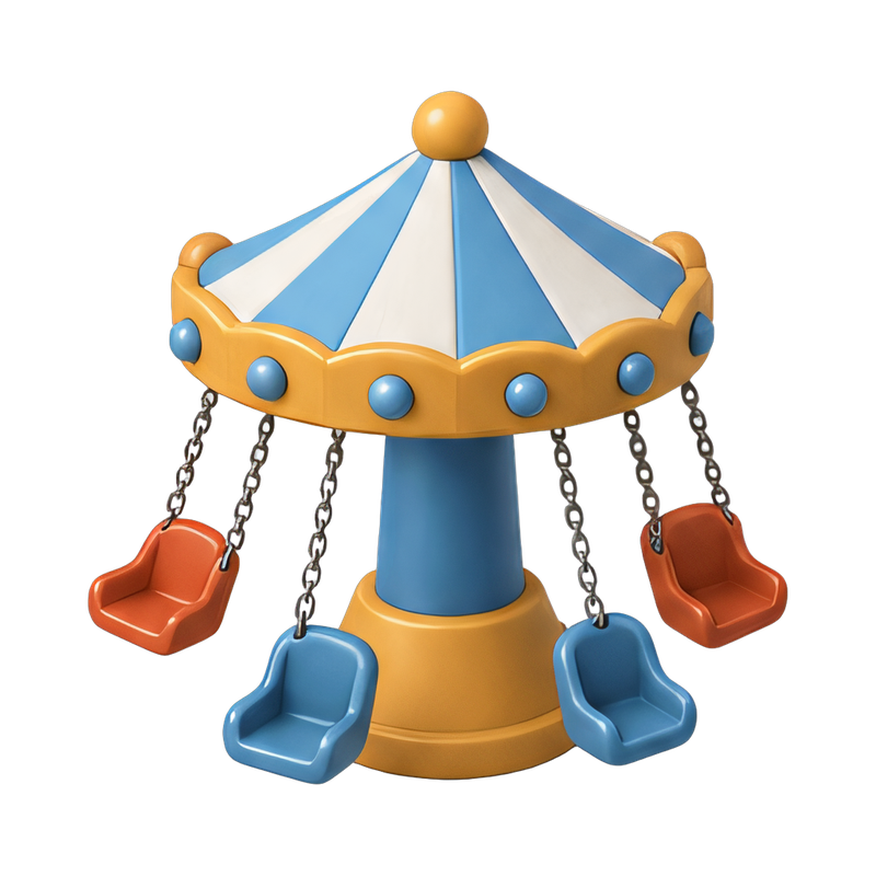 colorful swing carousel chairs