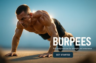 Dynamic Fitness Image Featuring Burpees Exercise