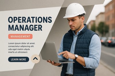 Professional Operations Manager Design with Realistic Elements