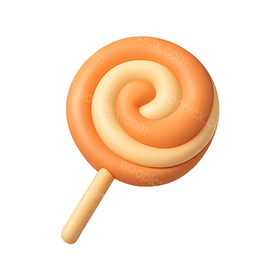 Colorful Swirl Lollipop Icon with Playful Design