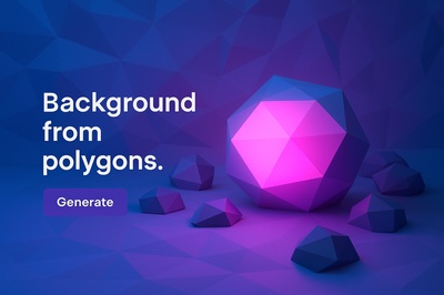 Neon Polygonal Glow with Fluorescent Light Effects