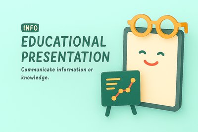 Playful Educational Presentation Graphic with Learning Elements