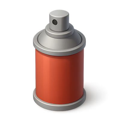 3D Spray Can Icon in Isometric View
