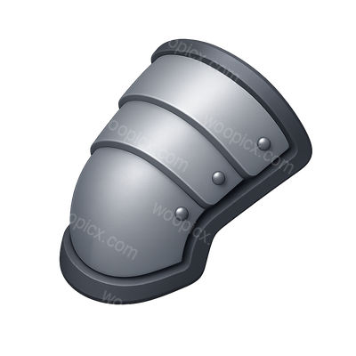 3D Metallic Knight's Armor Elbow Guard Icon