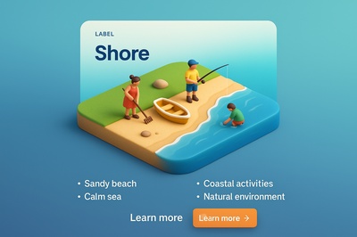 3D Scenic Beach Panorama with Activities