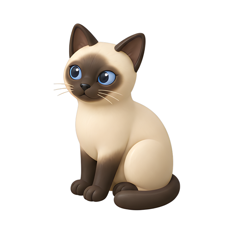 Siamese cat with cream fur