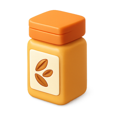 Stylized Container with Seed Design