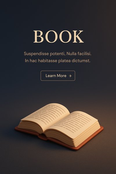 Realistic 3D Book Scene with Elegant Design Elements