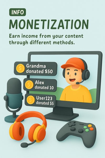 3D Illustration of Content Monetization Concepts
