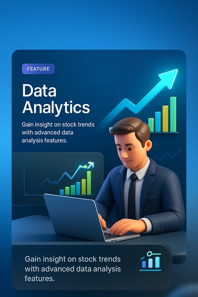 Investor Analyzing Data Trends on Laptop (Digital Visualization)