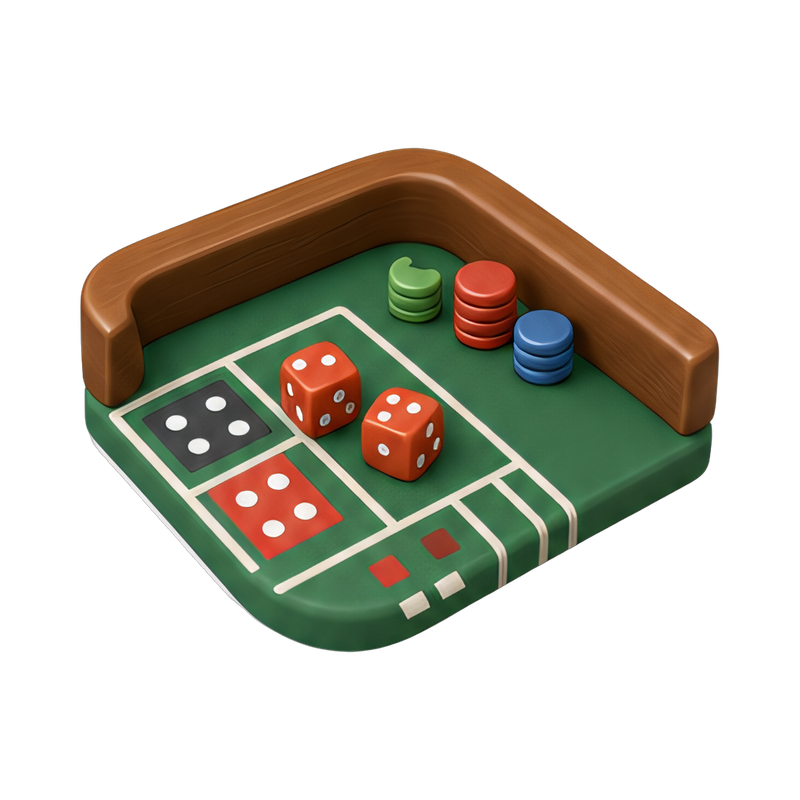 Craps table layout corner