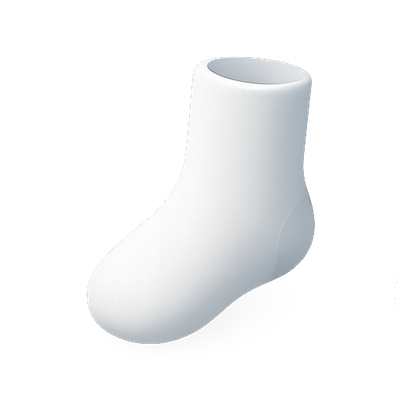 Minimalist White Boot Design for Footwear Showcase