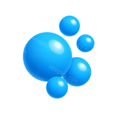 3D Bubbly Icon with Volumetric Design and Isometric View