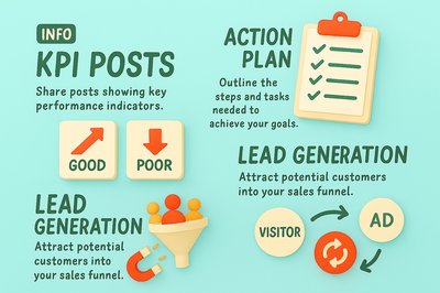 Informative Graphic on KPI Posts and Lead Generation