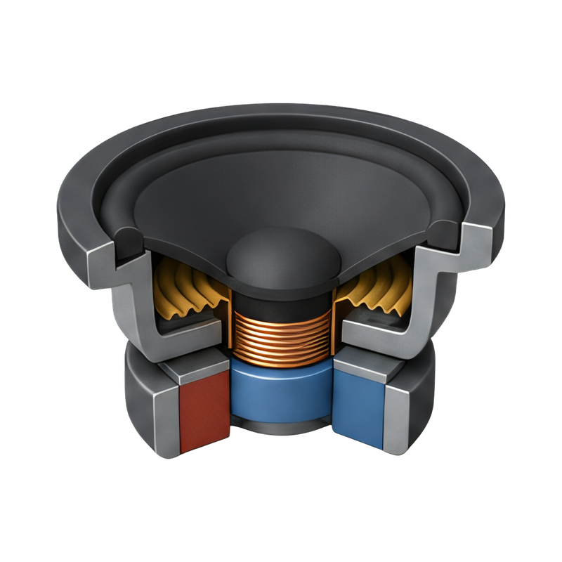cross-section of a speaker magnet