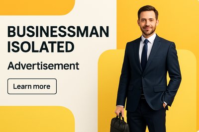 Modern Corporate Layout Featuring Businessman in Bright Design