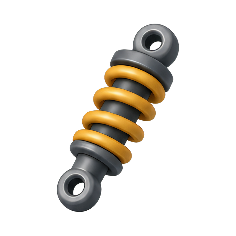 Close-up of suspension coil spring