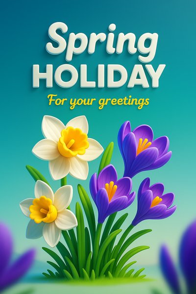 Charming Spring Floral Greeting Cards for Holidays