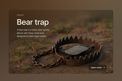 Realistic Bear Trap Illustration for Wildlife Management