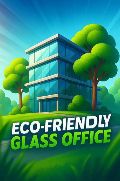 Eco-Friendly Glass Office in a Lush Green Environment
