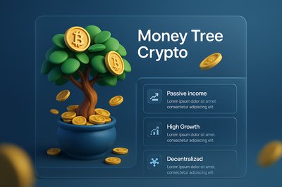 3D Money Tree Crypto Illustration with Features Overview