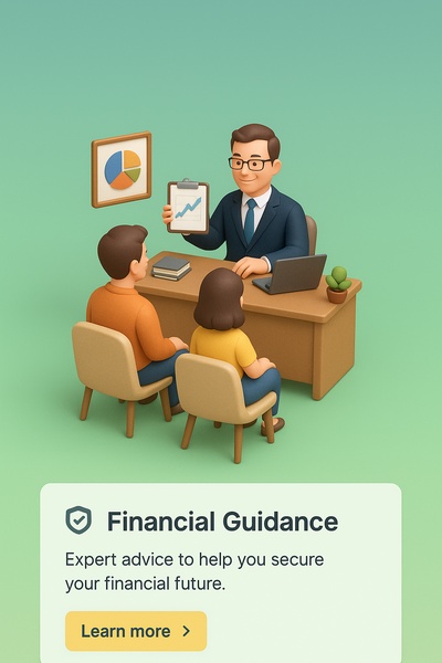 Confident Financial Advisor Offering Guidance in 3D Scene