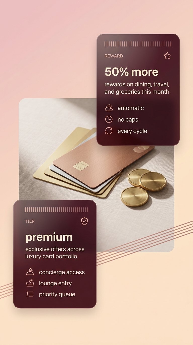 Elegant credit card display stack