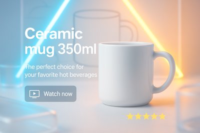 Minimalist Product Showcase for Ceramic Mug