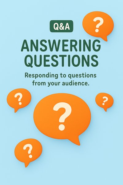 Engaging Q&A Graphic with Speech Bubbles