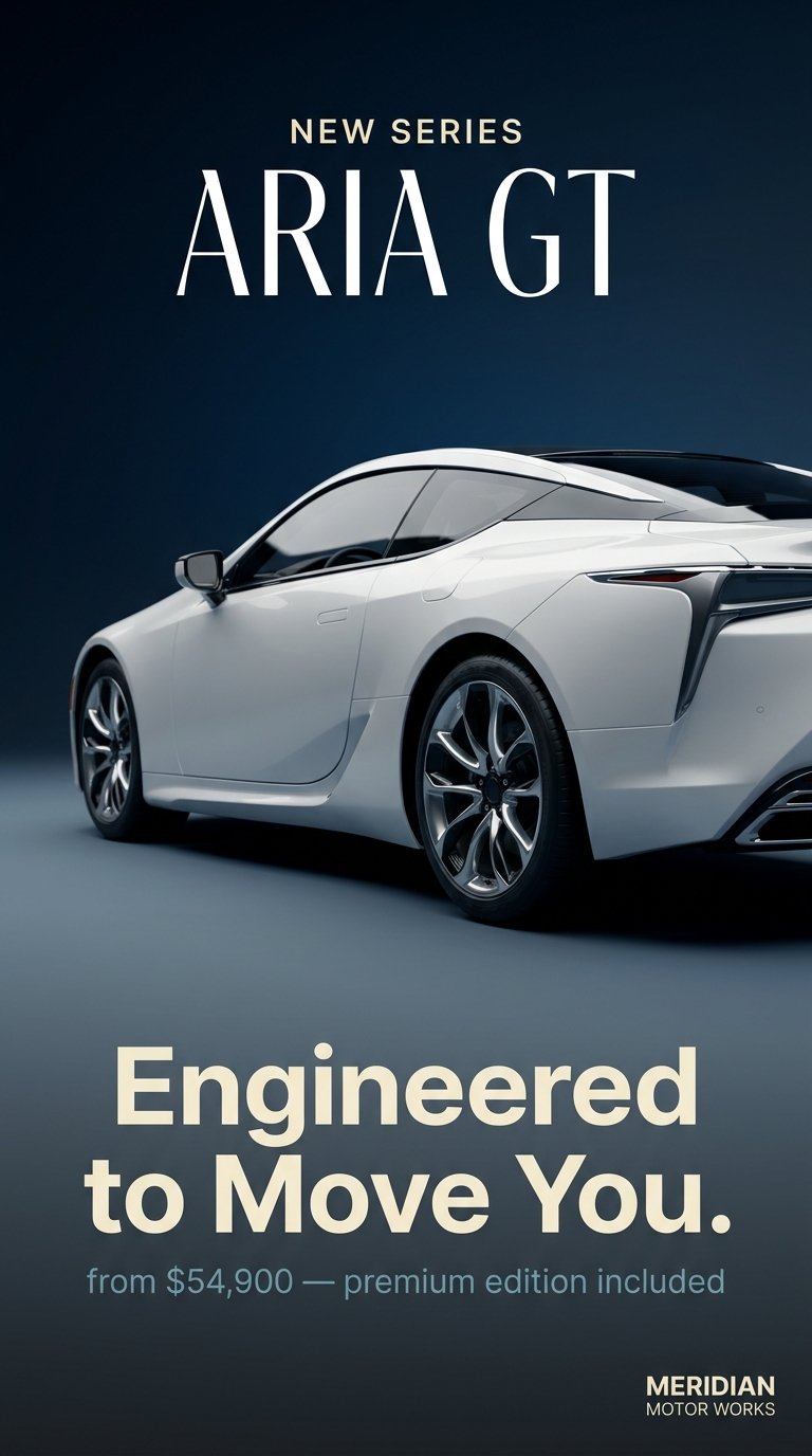 Sleek modern coupe poster