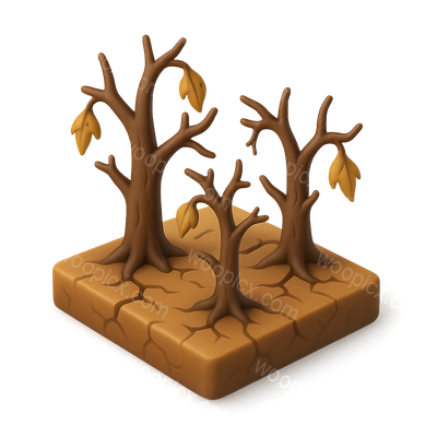 3D Blight Icon with Isometric Design and Volumetric Effect