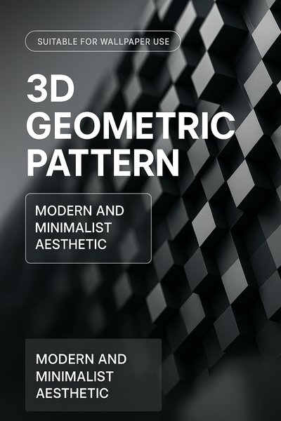 3D Geometric Pattern for Modern Minimalist Wallpaper