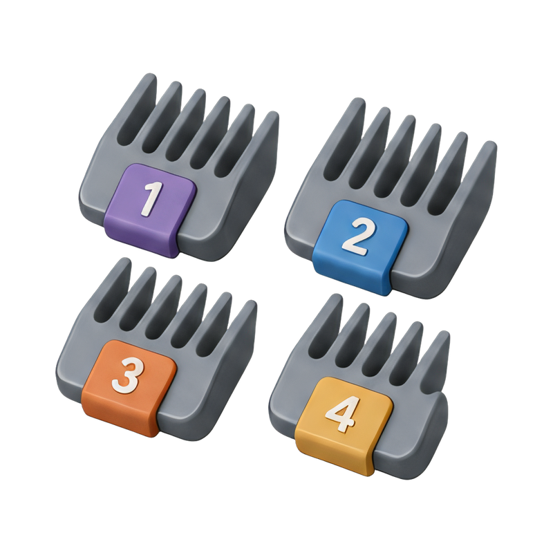 numbered clipper guard set