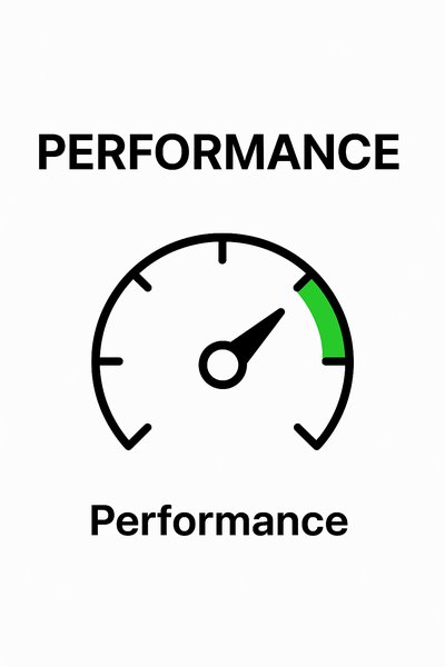 Performance Gauge Icon with Minimalistic Design