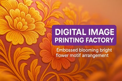 Vibrant Floral Motif Background for Printing Industry