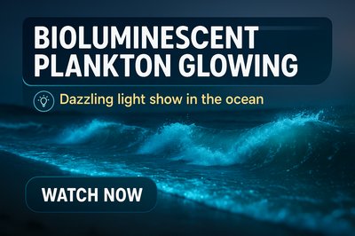 Promotional Graphic for Bioluminescent Plankton Experience