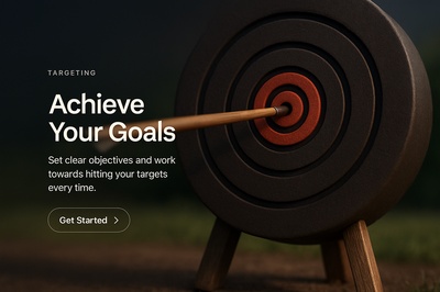 Stylish Web Page Design Featuring a Bullseye Icon