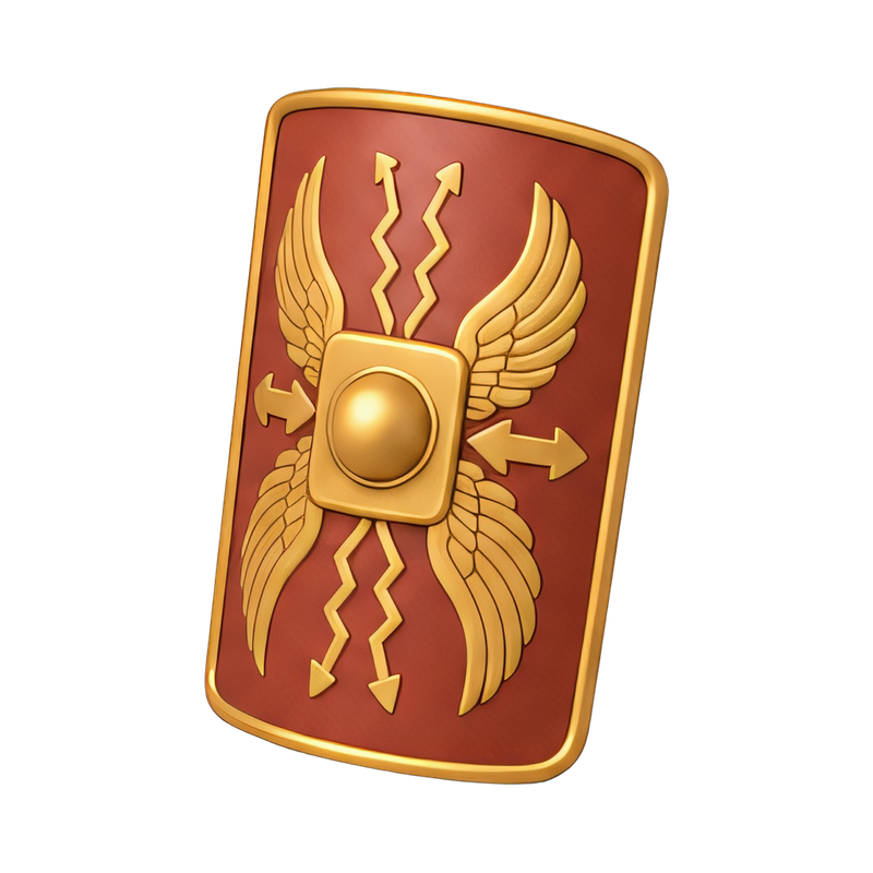 Roman legionary shield close-up