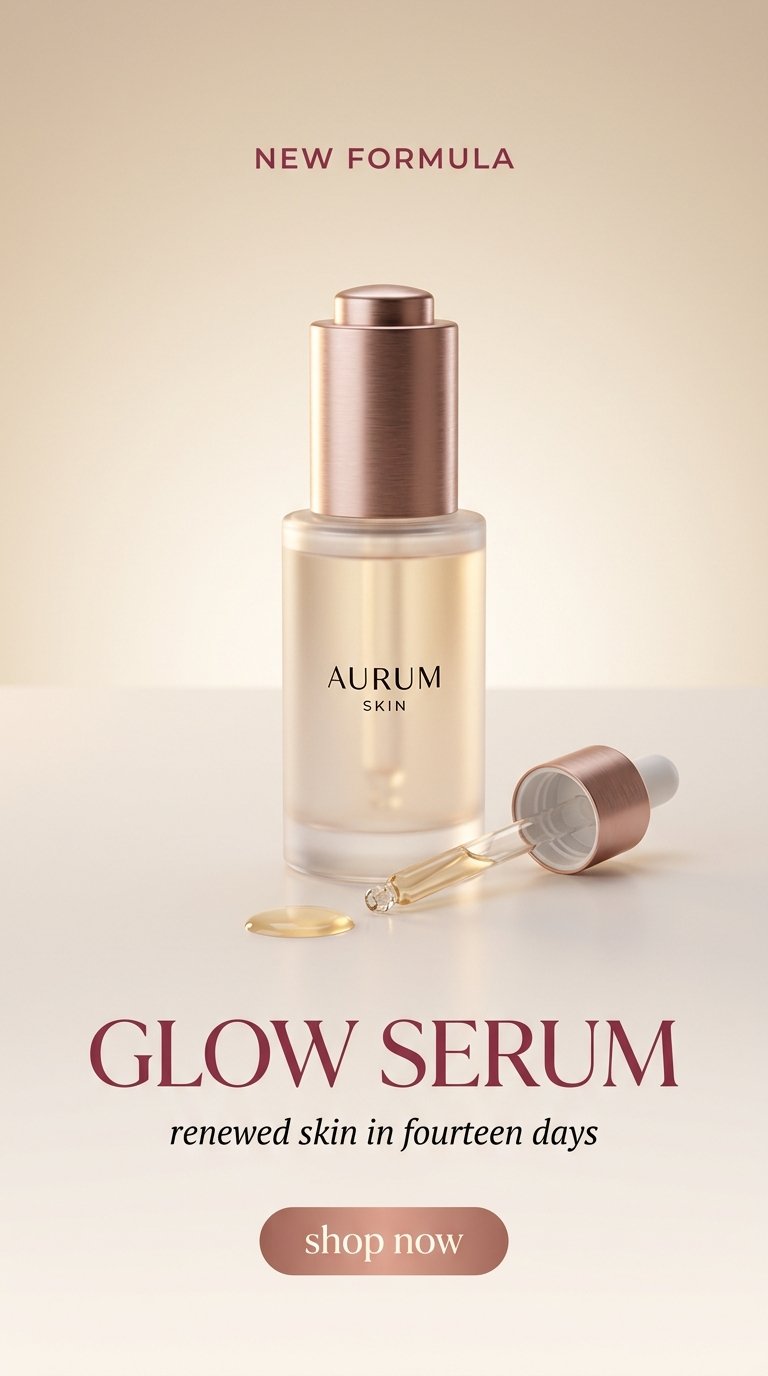 Luxury skincare serum bottle